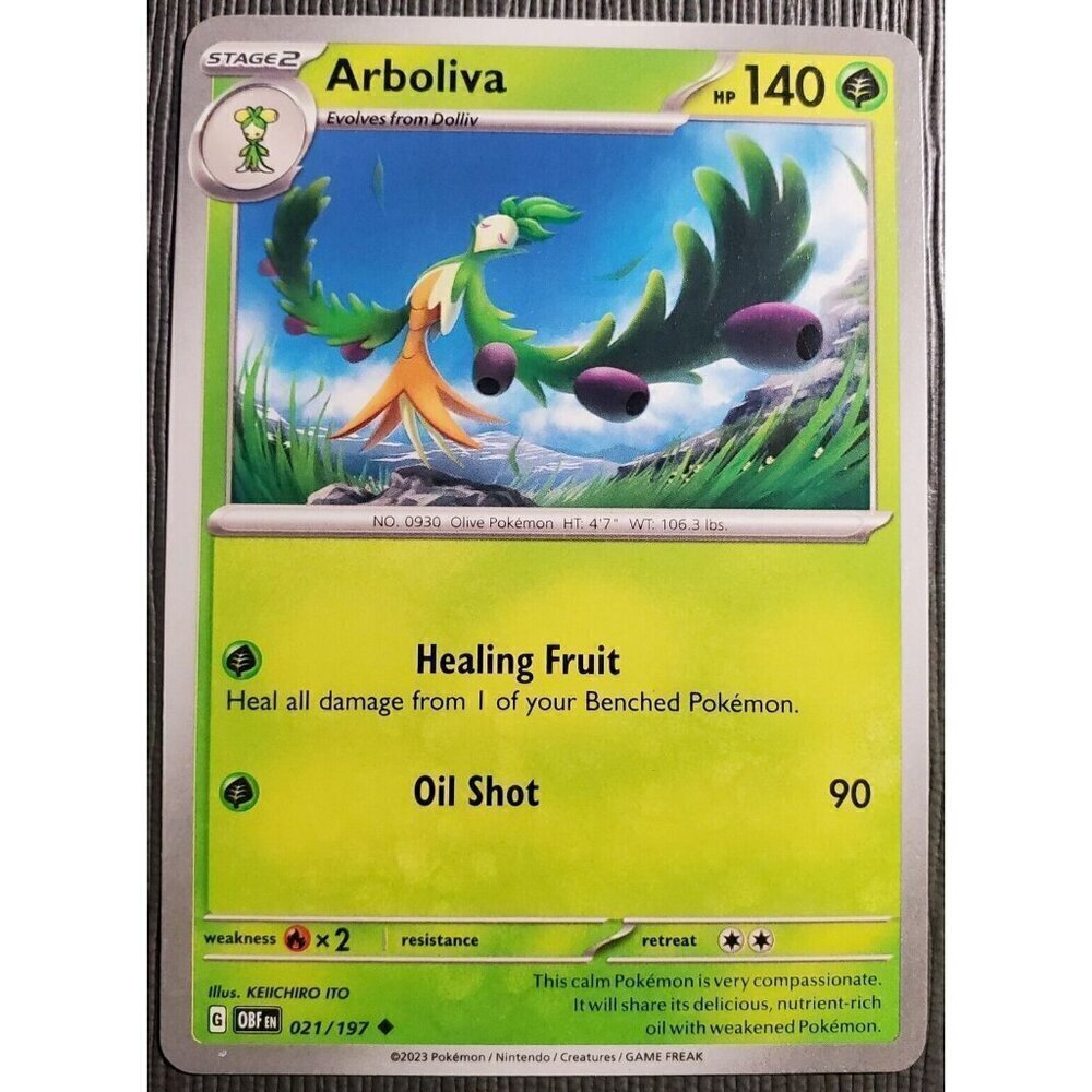 Pokemon TCG - Arboliva 021/197 - Obsidian Flames  - Lightly Played